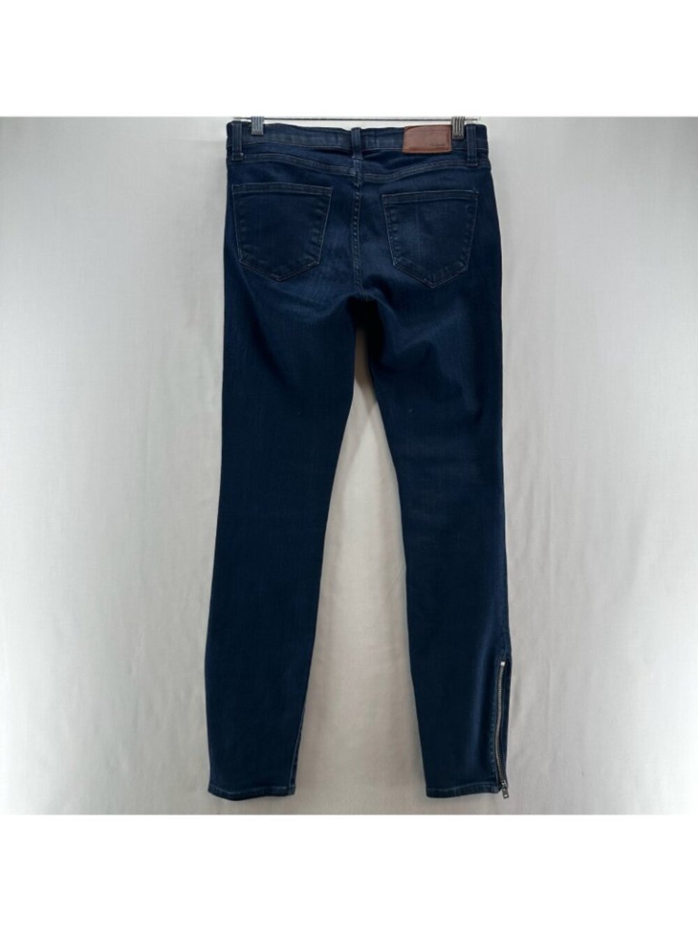 Madewell Skinny Skinny Ankle Zip Jeans Womens 26 Low Rise Stretch Dark Wash Blue - Picture 2 of 13